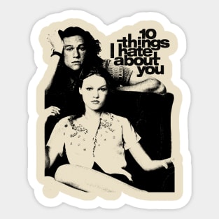 10 Things I Hate About You Black Stencil Sticker